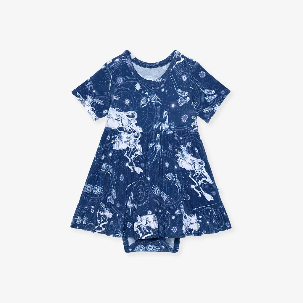 Ravenclaw House Ruffled Twirl Bodysuit Dress