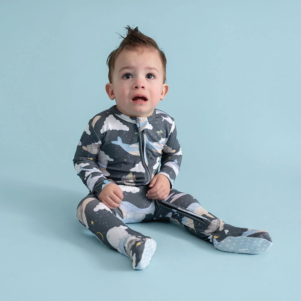 Caspian Footie Zippered One Piece