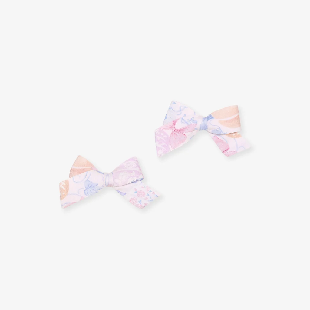 Posh Pumpkins Mini Bow Hair Clips