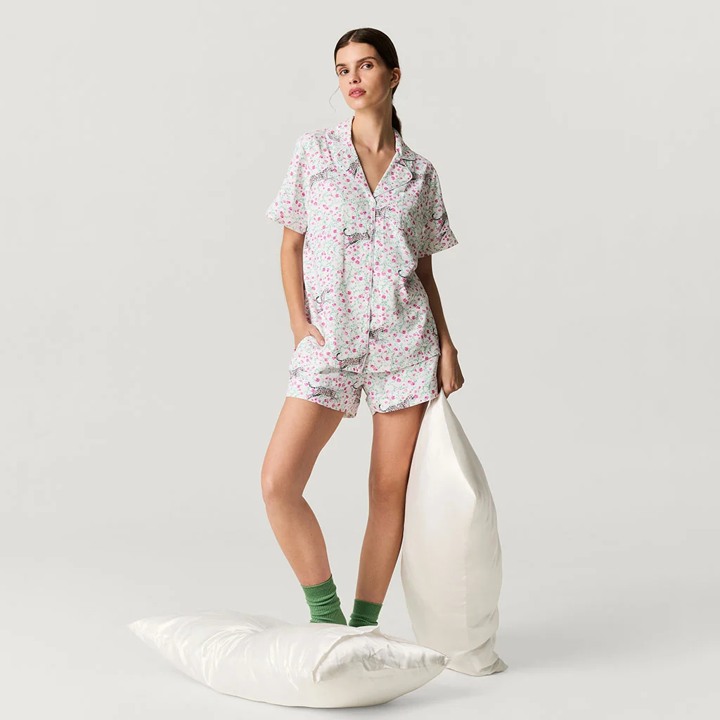 Greta Women's Twill Pajama Short Set