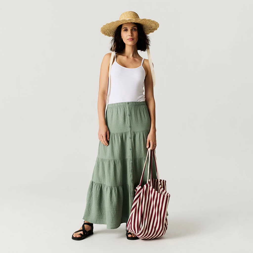 Soft Jade Women's Cotton Crinkle Maxi Skirt