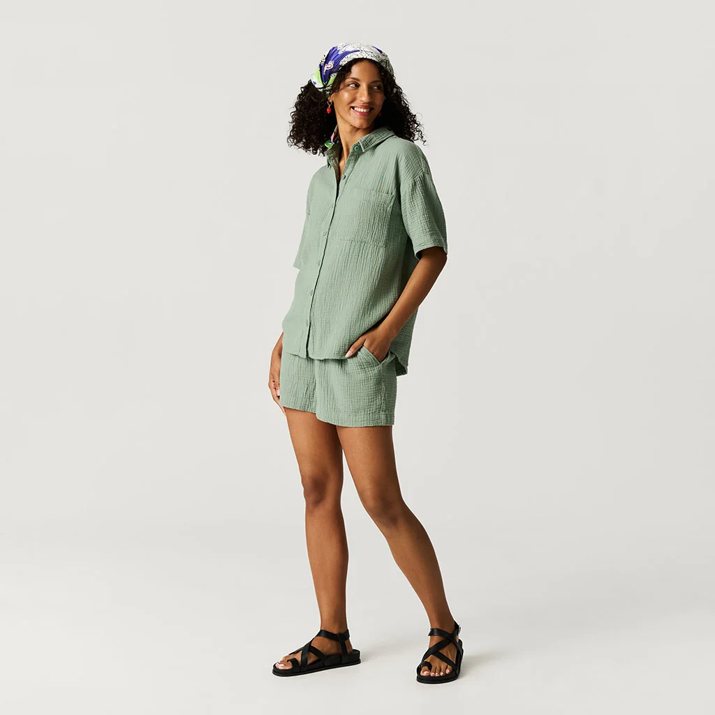 Soft Jade Women's Cotton Crinkle Short Set