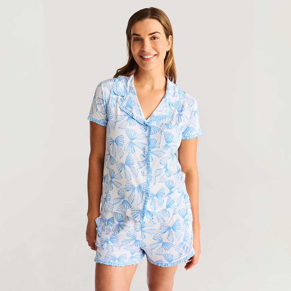 Edda Women's Ruffled Pajama Short Set