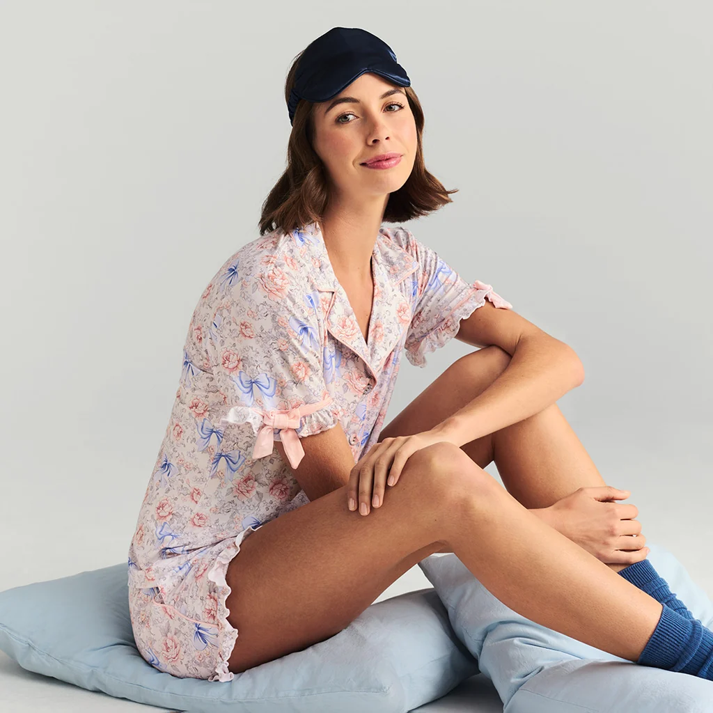 Agatha Women's Ruffled Pajama Short Set