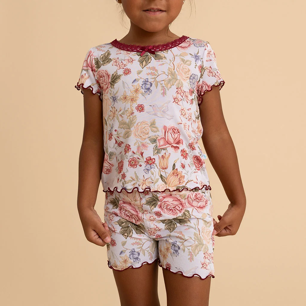 Kristiana Lettuce Edge Top Short Set