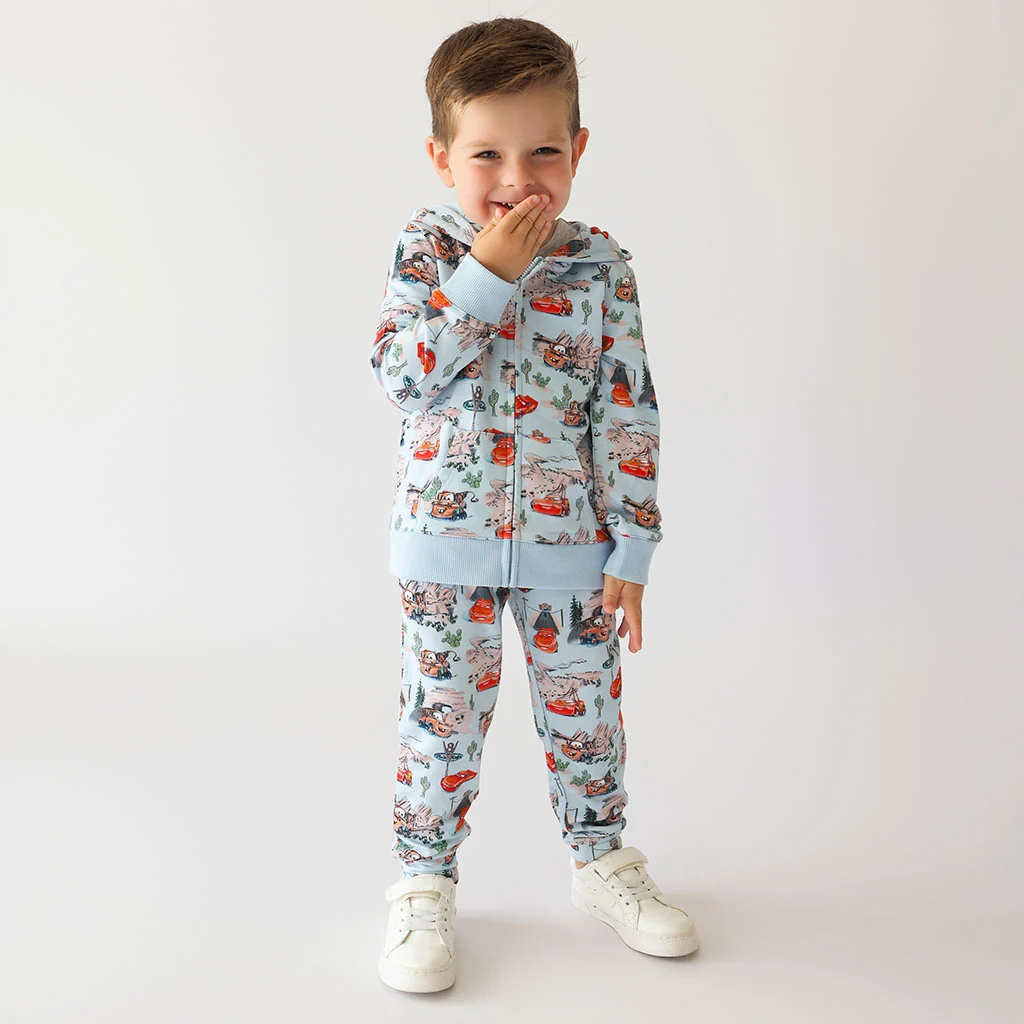 Disney Pixar Cars Rte 66 French Terry Hoodie Jogger Set