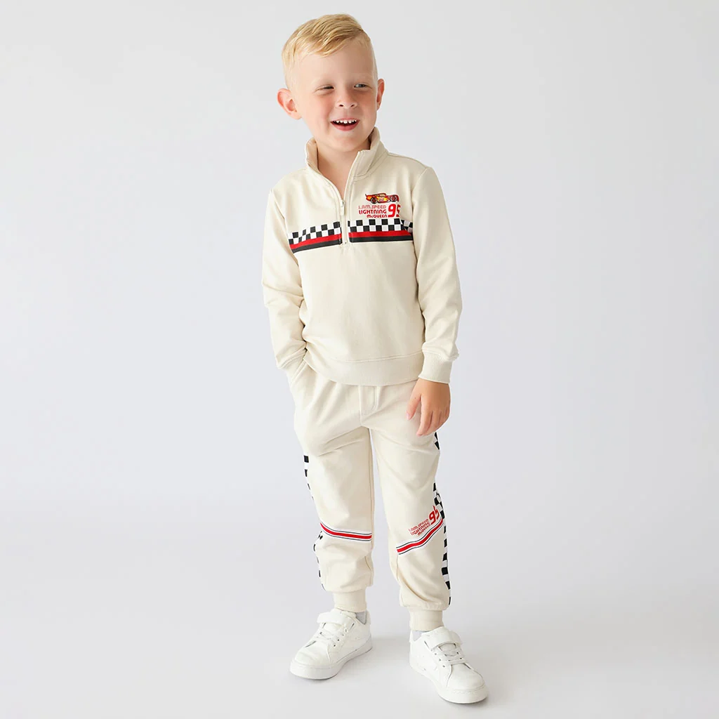 Disney I Am Speed Fleece Quarter Zip Sweatshirt Jogger Set