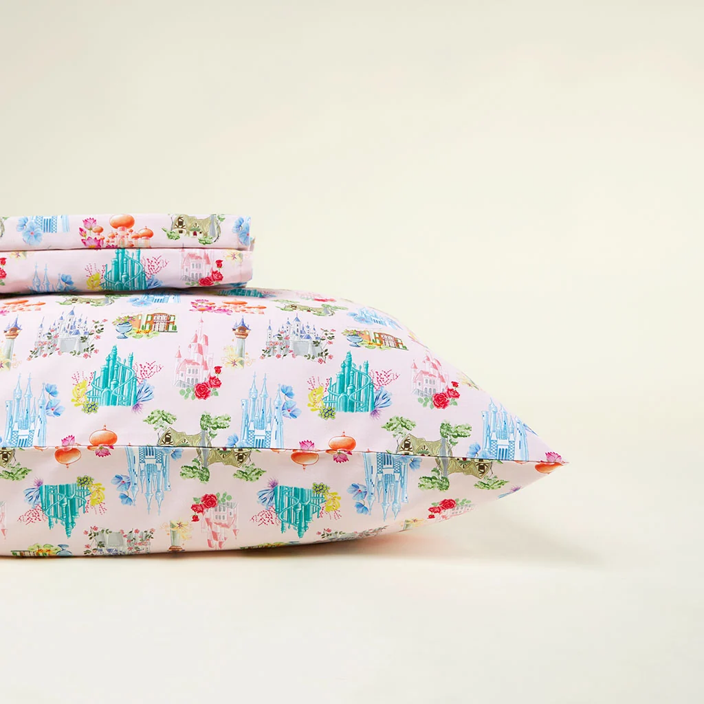 Disney Castles Sheet Pillow Cover Set
