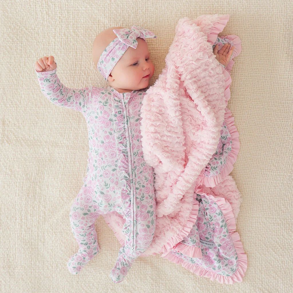 Annabeth Minky Ruffled Luxette Patoo® Blanket