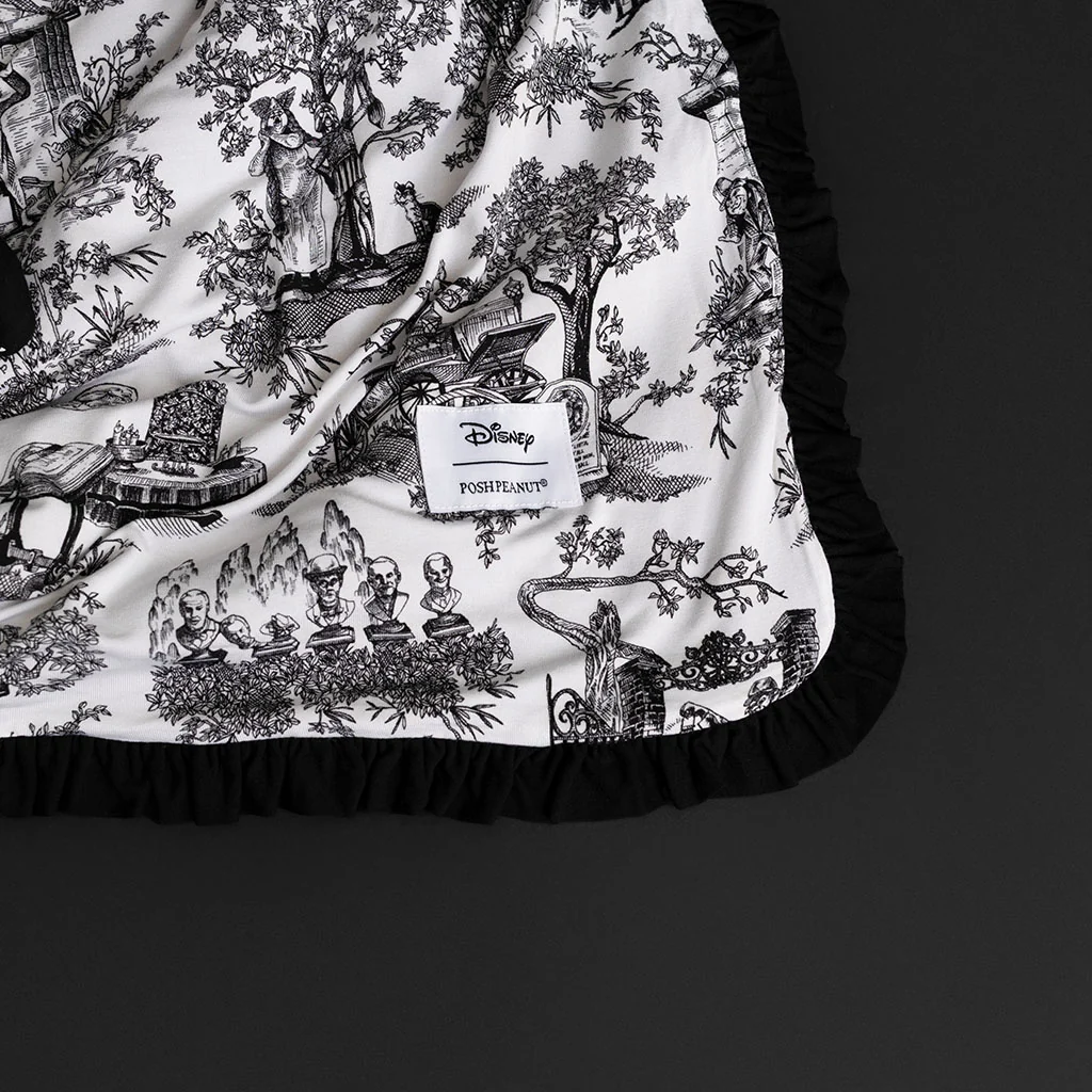 Disney The Haunted Mansion Toile Ruffled Luxette Plush Patoo® Blanket