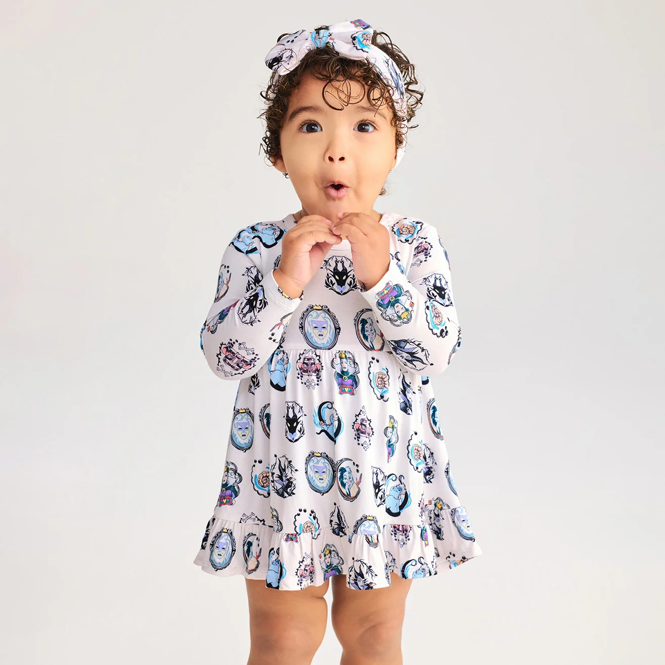 Disney Villain Portraits Ruffled Bodysuit Dress