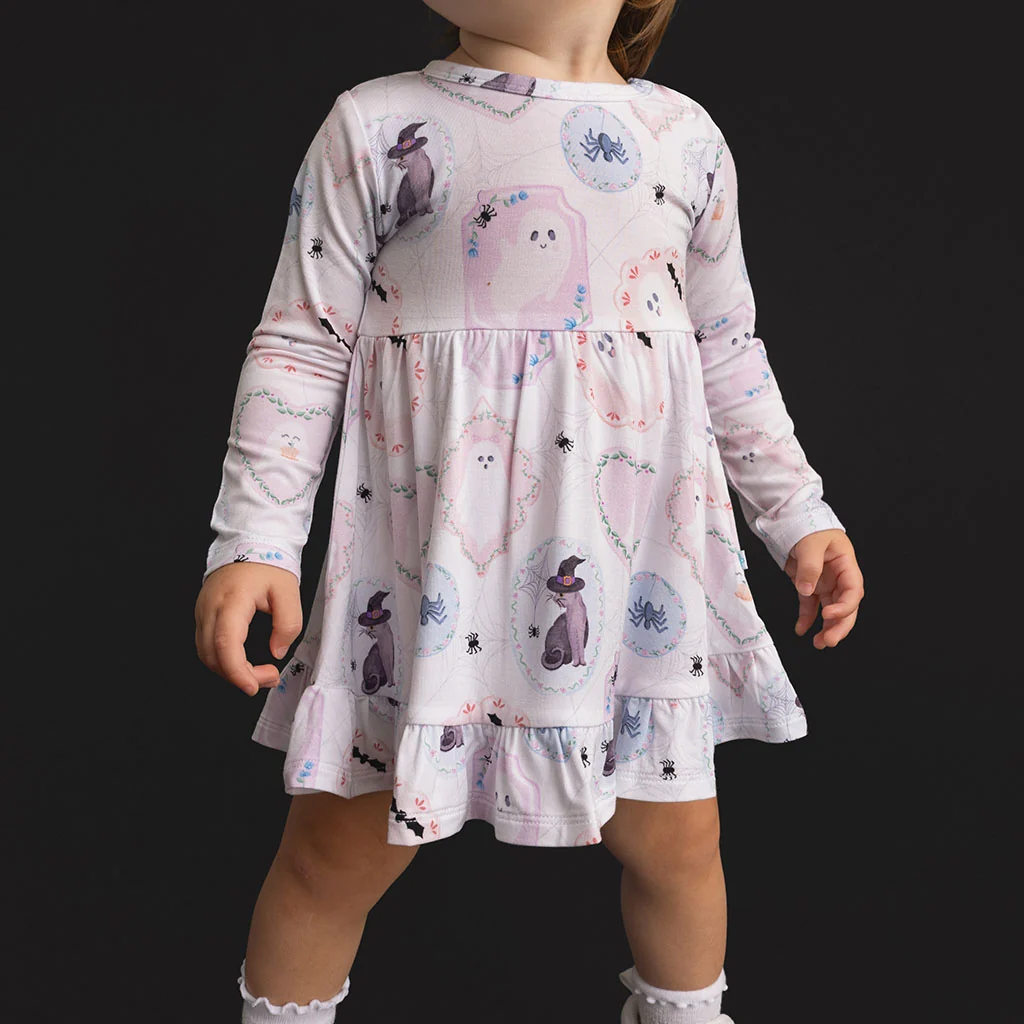 Posh Spooks Ruffled Bodysuit Dress