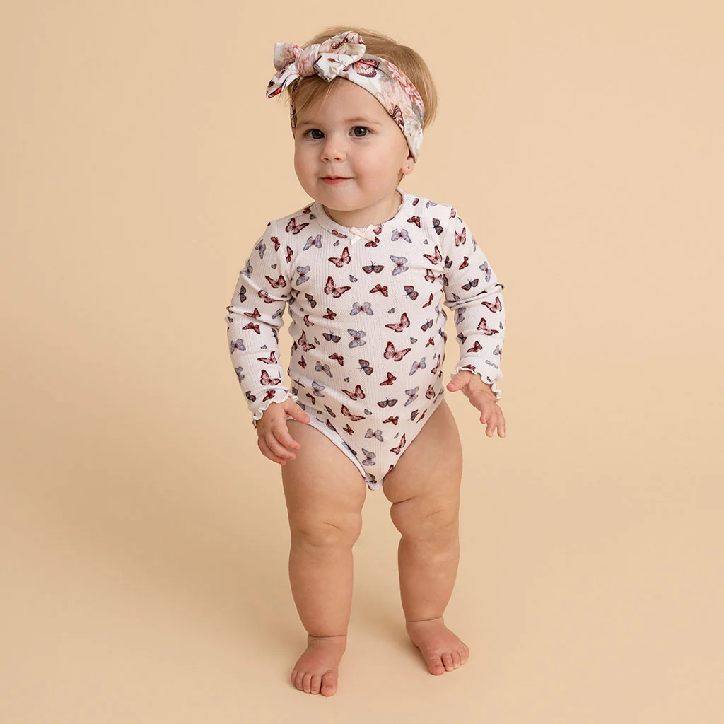 Joan Pointelle Lettuce Edge Bodysuit