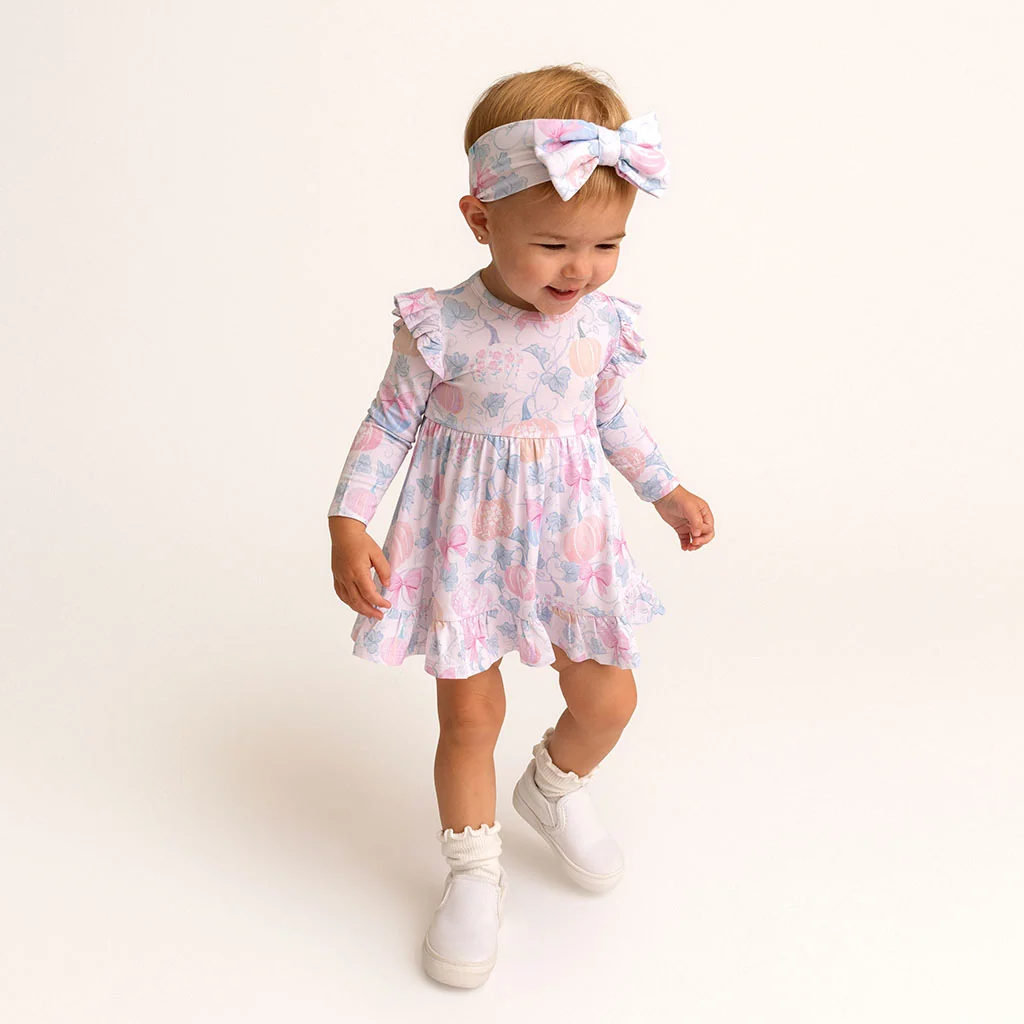 Posh Pumpkins Ruffled Bodysuit Dress