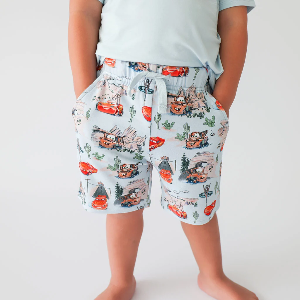 Disney Pixar Cars Rte 66 French Terry Shorts