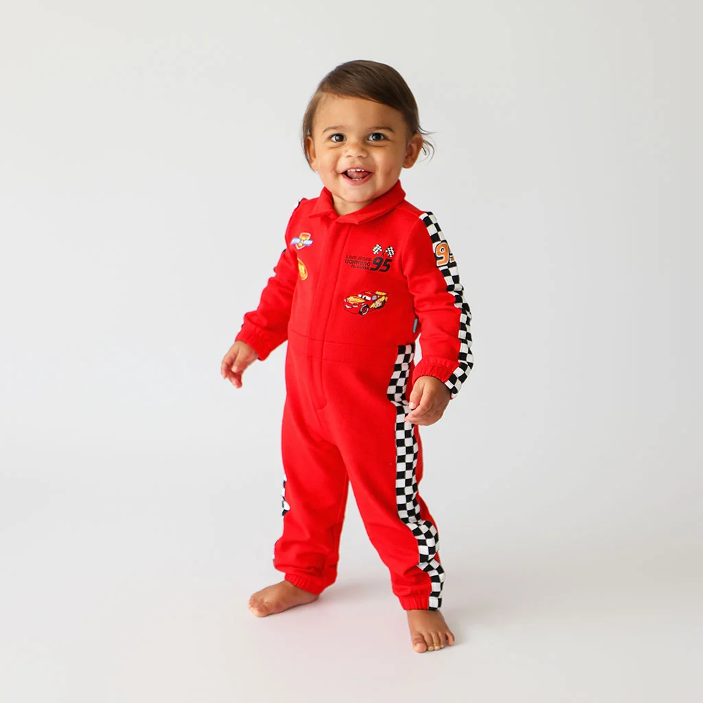 Disney Racing Red Fleece Racing Jumpsuit