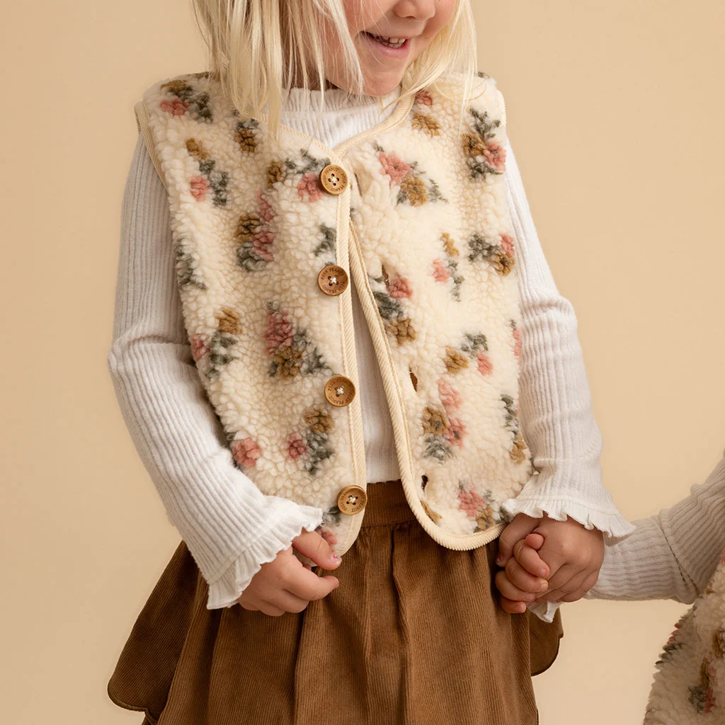 Amber Sherpa Corduroy Reversible Vest