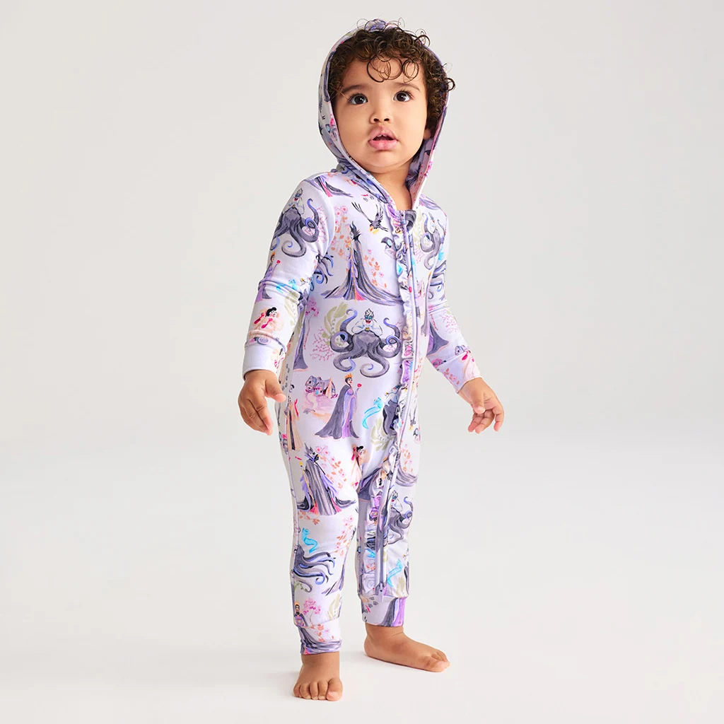 Disney Villains French Terry Hooded Ruffled Romper