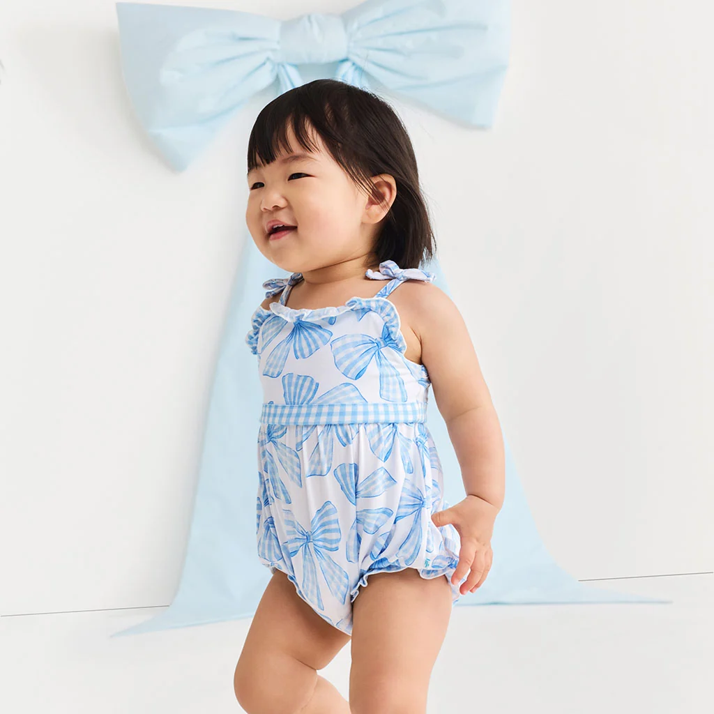 Edda Sleeveless Bow Bubble Romper