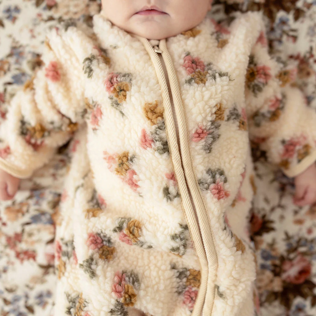 Amber Sherpa Zippered Romper