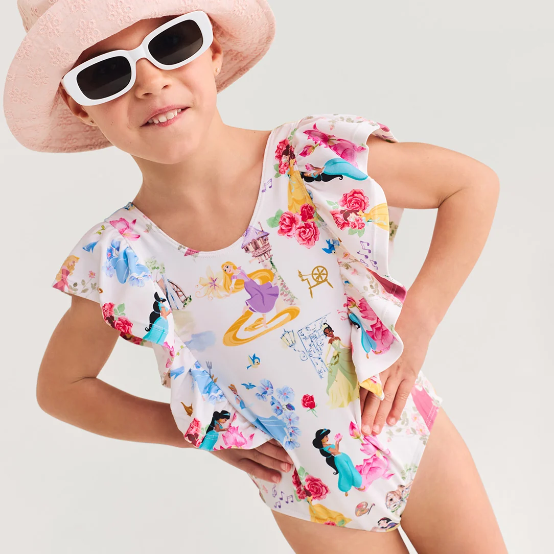 Disney Princess Ball Flutter Sleeve One Piece Swimsuit