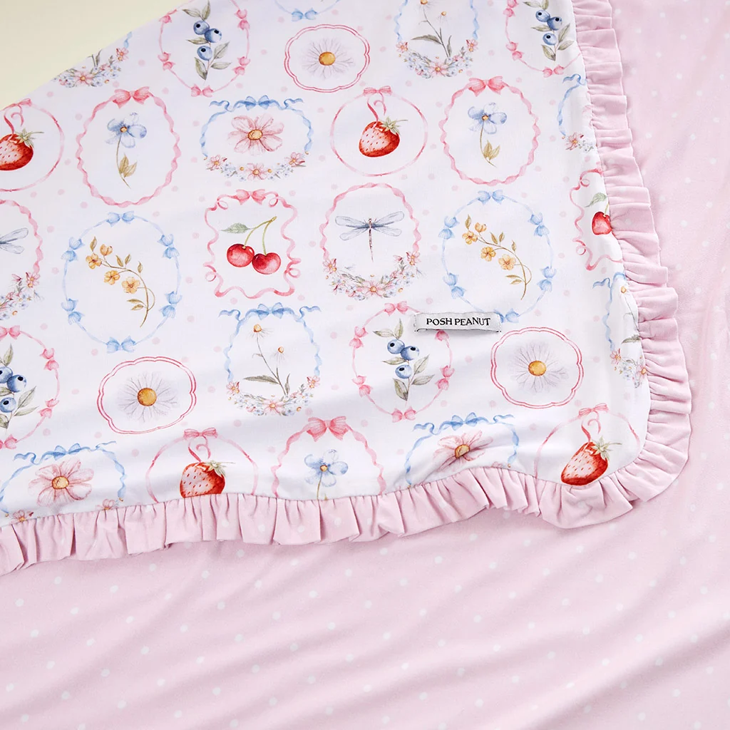 Caroline & Caroline Dot Ruffled Luxette Patoo® Blanket