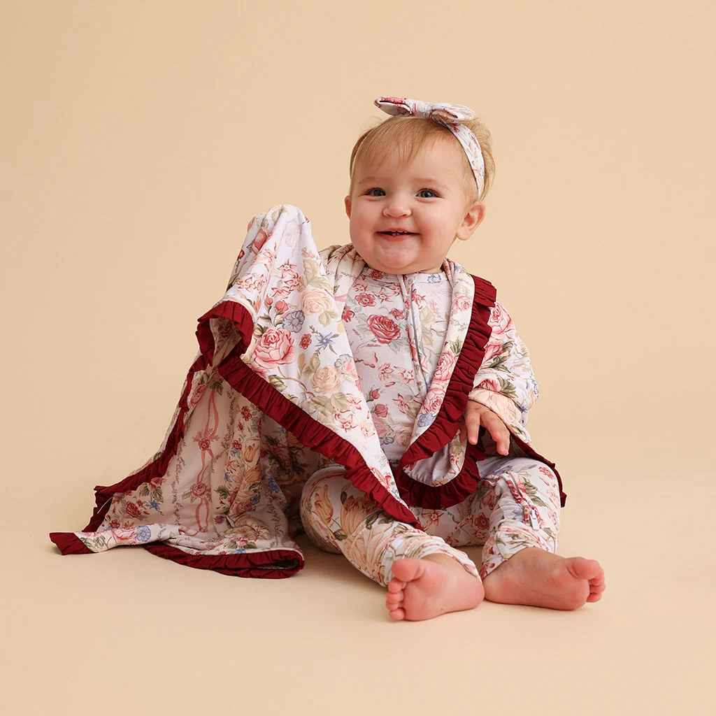 Kristiana & Janey Ruffled Luxette Patoo® Blanket