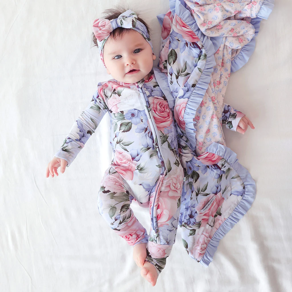Marion & Laney Ruffled Luxette Patoo® Blanket