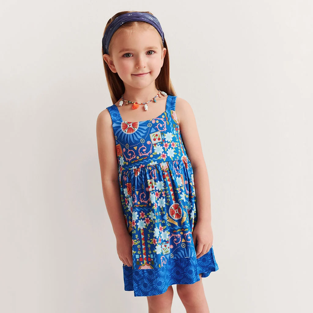 Carretto Square Neck Twirl Dress