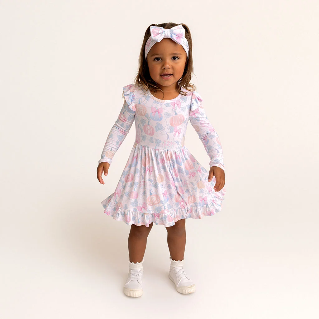 Posh Pumpkins Ruffled Twirl Dress