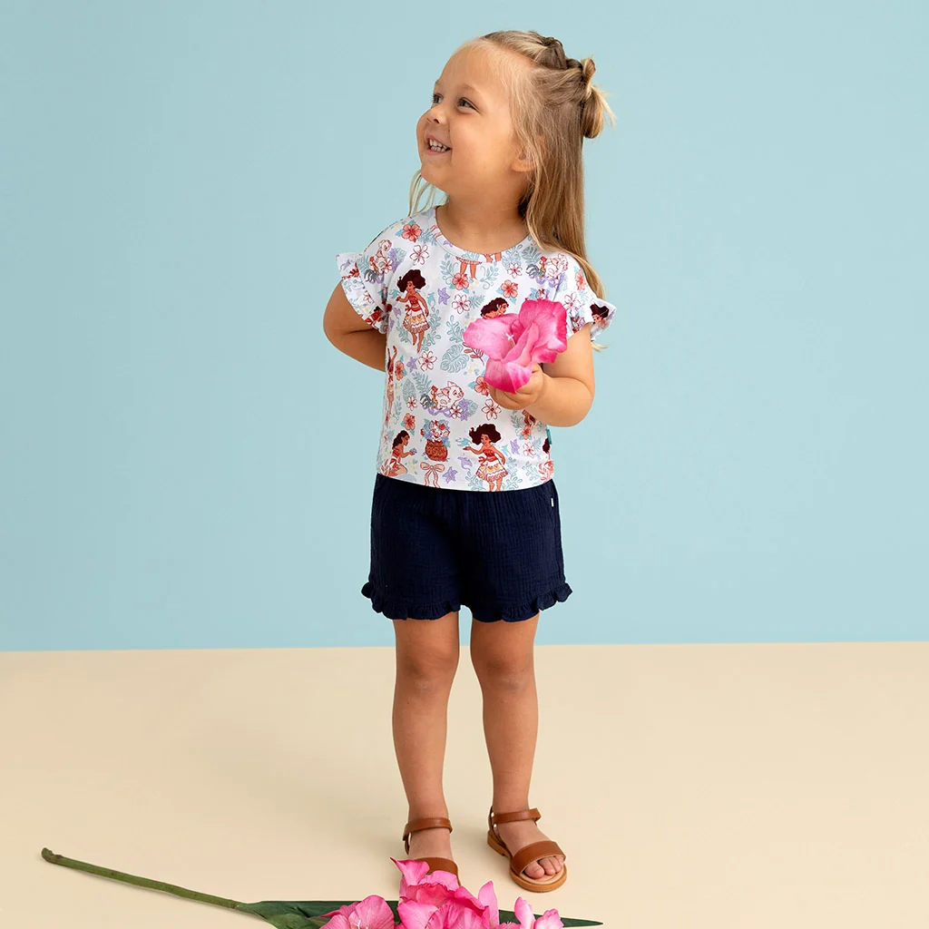 Disney Moana & Pua Ruffled Boxy Tee