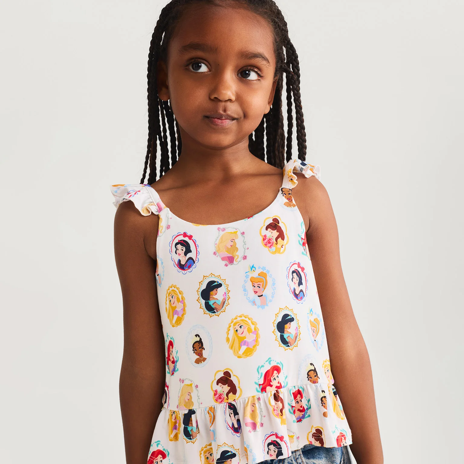 Disney Princess Portraits Ruffled Tank